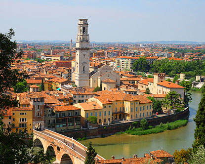 Arial view of Verona